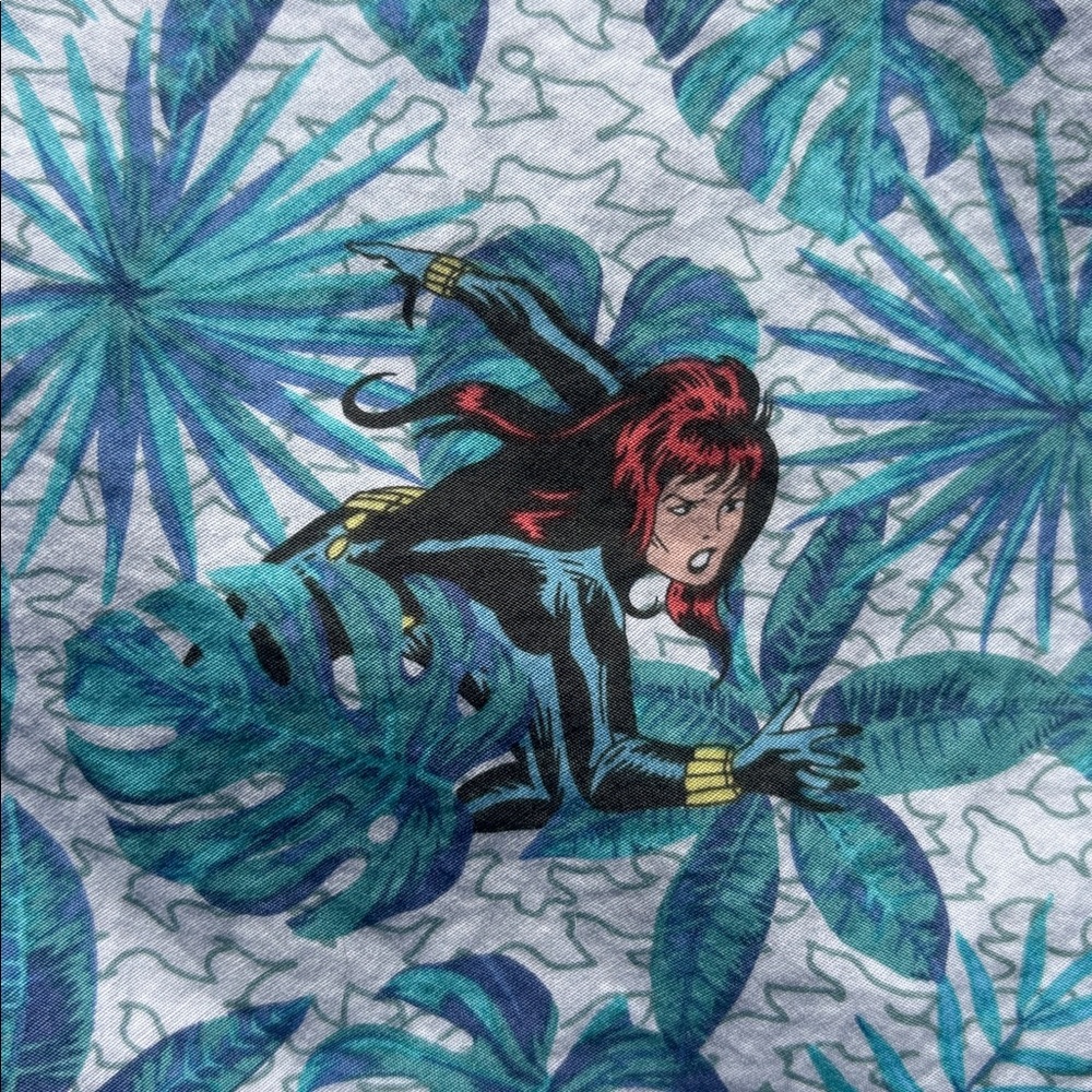 Marvel Blue Floral Men's Shirt - Picture 6 of 8